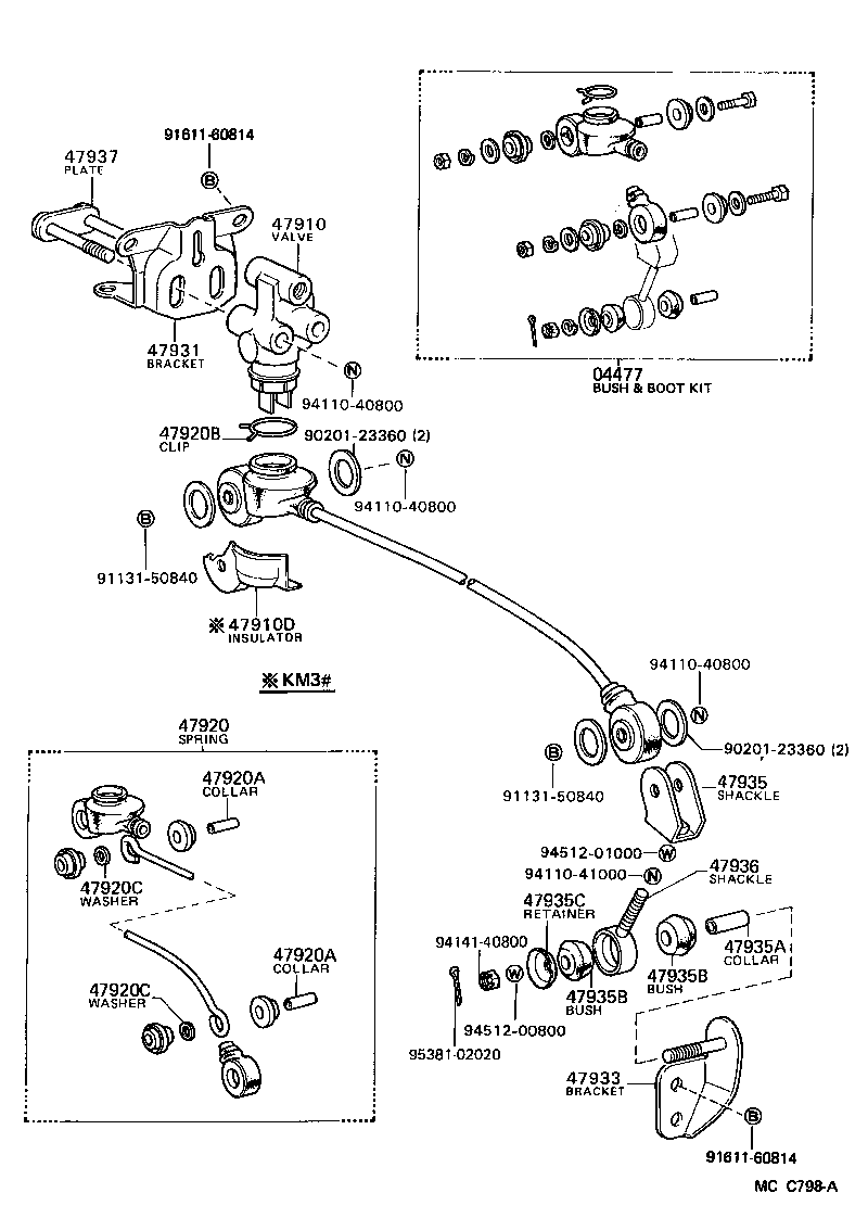 04477-60010 BUSH & BOOT KIT, LOAD SENSING SPRING product image