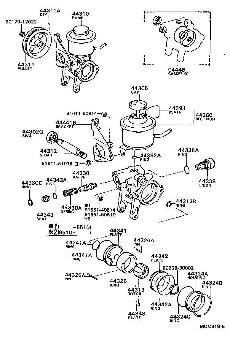 44369-20040 BRACKET, OIL RESERVOIR, NO.1 product image