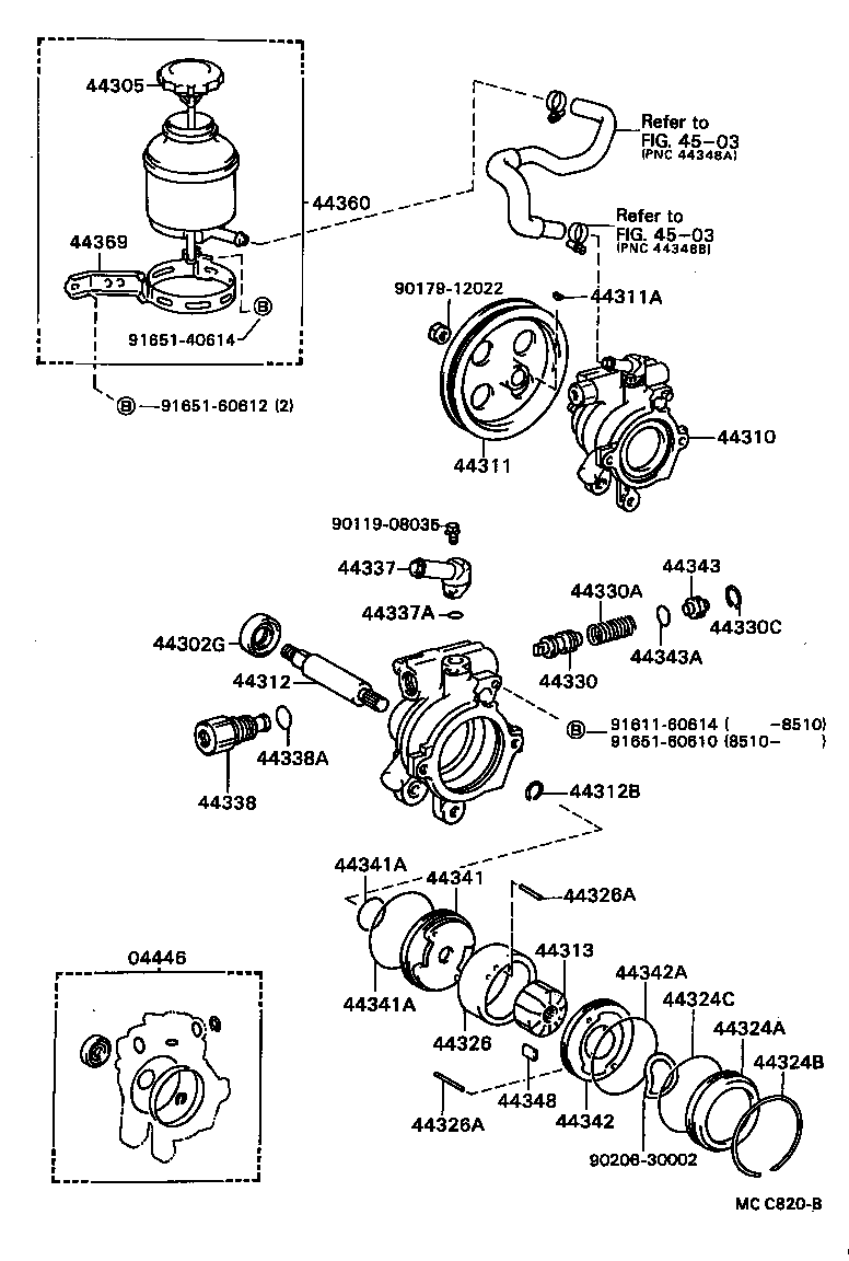 44369-20040 BRACKET, OIL RESERVOIR, NO.1 product image