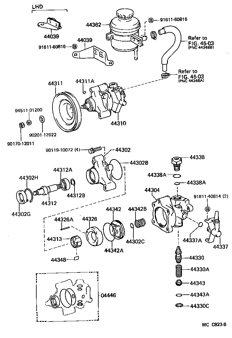 44039-26010 BRACKET SUB-ASSY, OIL RESERVOIR product image
