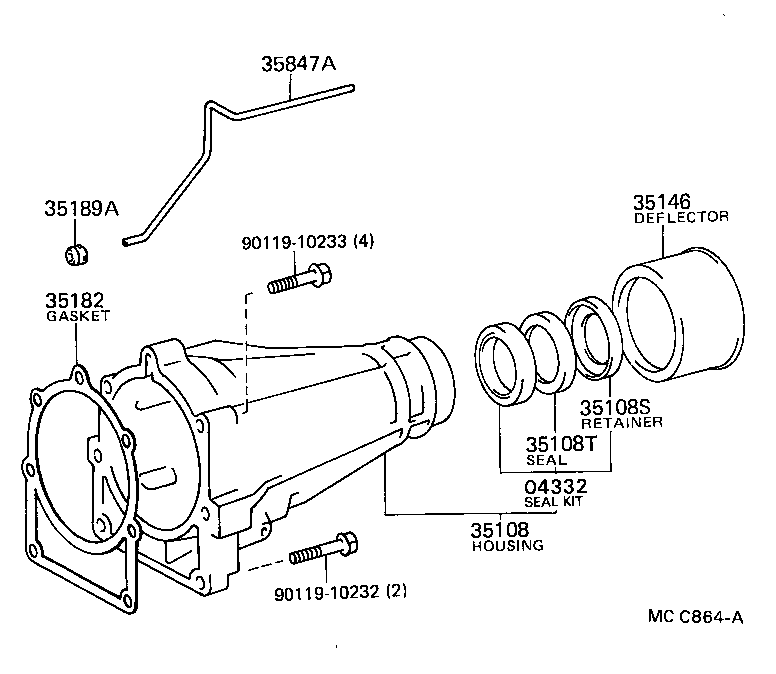 35108-30101 HOUSING SUB-ASSY, EXTENSION (ATM) product image