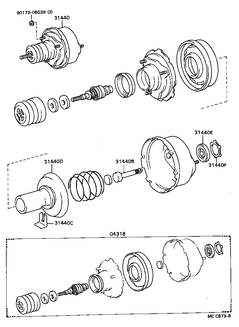 31440-36050 BOOSTER ASSY, CLUTCH W/AIR CLEANER product image