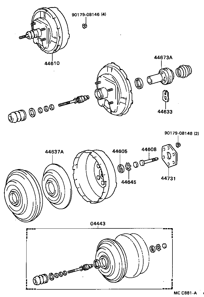 44610-36210 BOOSTER ASSY, BRAKE product image