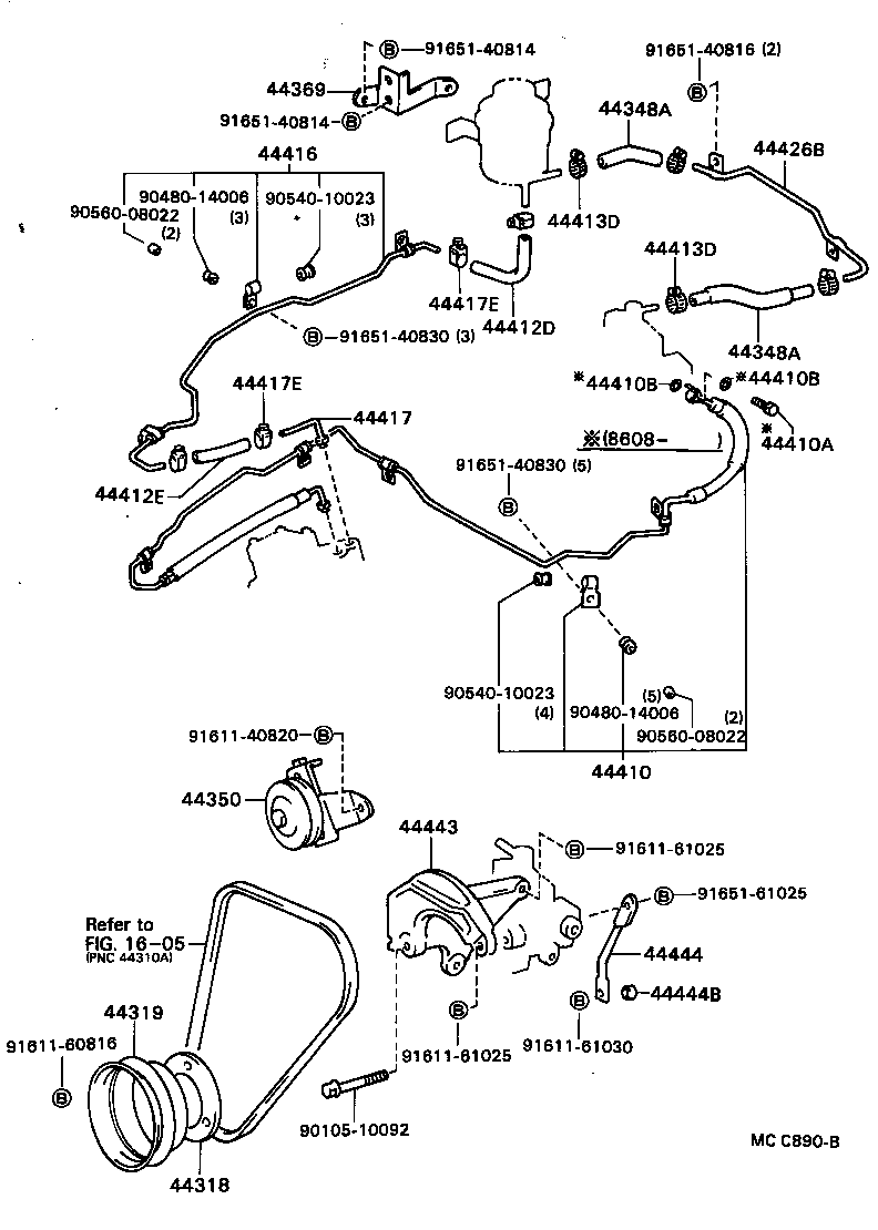 44350-28011 PULLEY ASSY, POWER STEERING IDLE product image