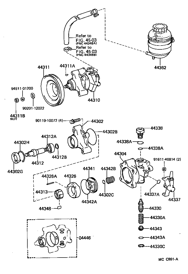 44320-25030 PUMP ASSY, VANE product image
