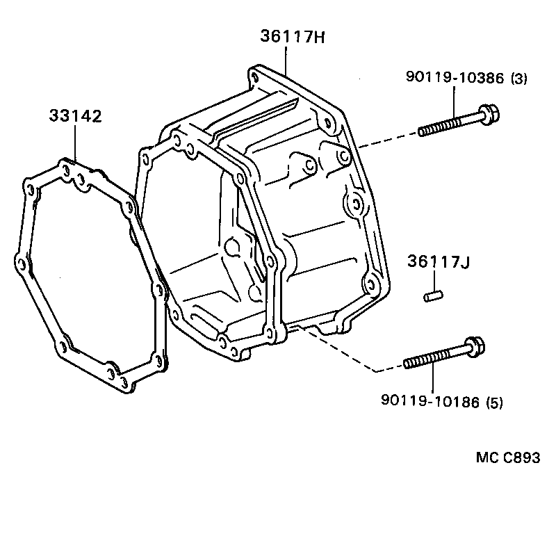 36107-28010 ADAPTER SUB-ASSY, TRANSFER product image