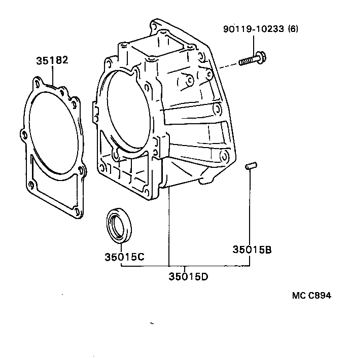 35015-28010 ADAPTER SUB-ASSY, TRANSMISSION CASE product image