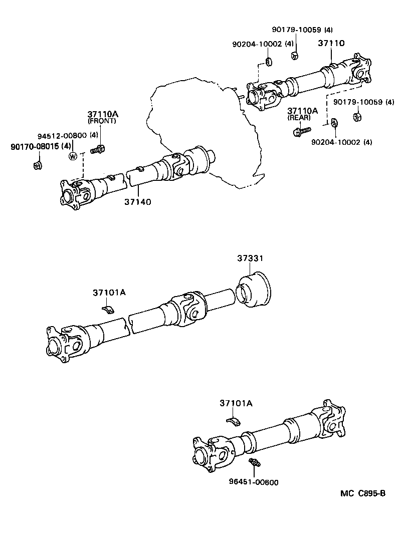 37110-27320 SHAFT ASSY, PROPELLER product image