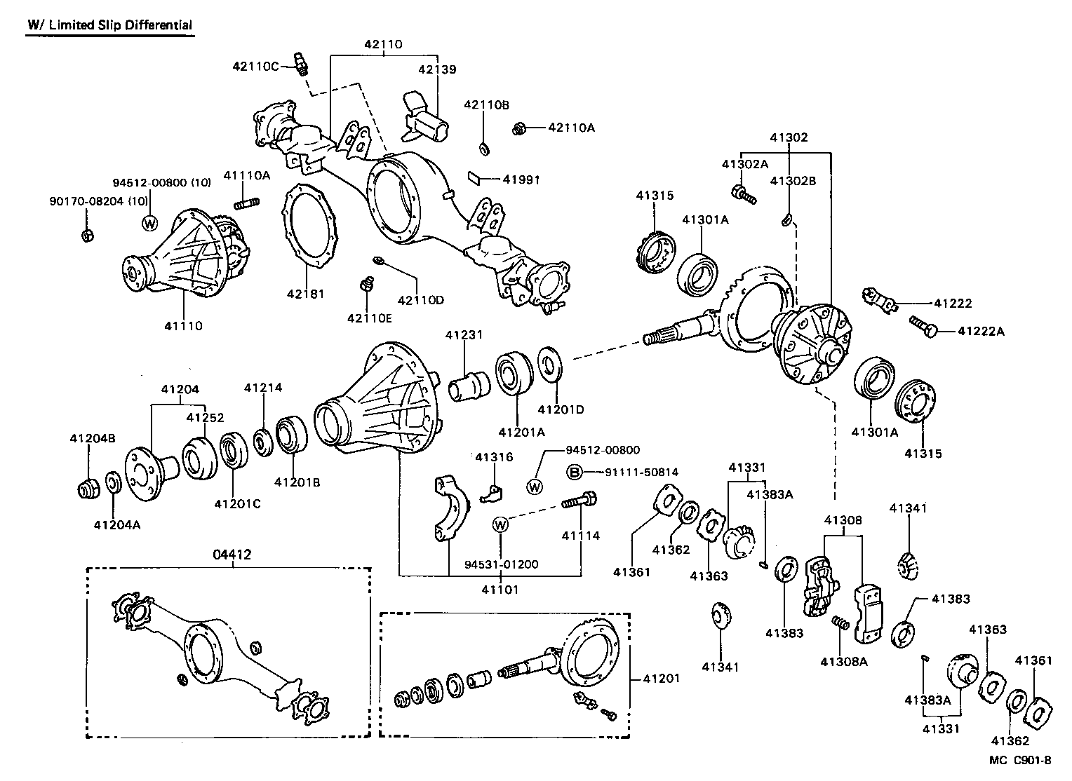41110-28080 CARRIER ASSY, DIFFERENTIAL, REAR product image