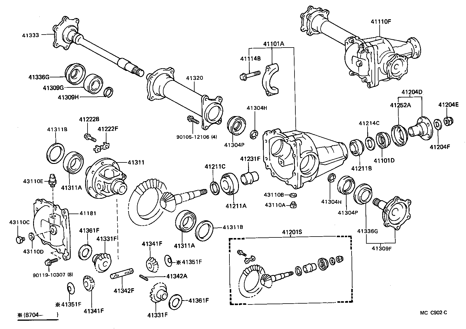 Toyota 41320-28010 TUBE ASSY, FRONT DIFFERENTIAL