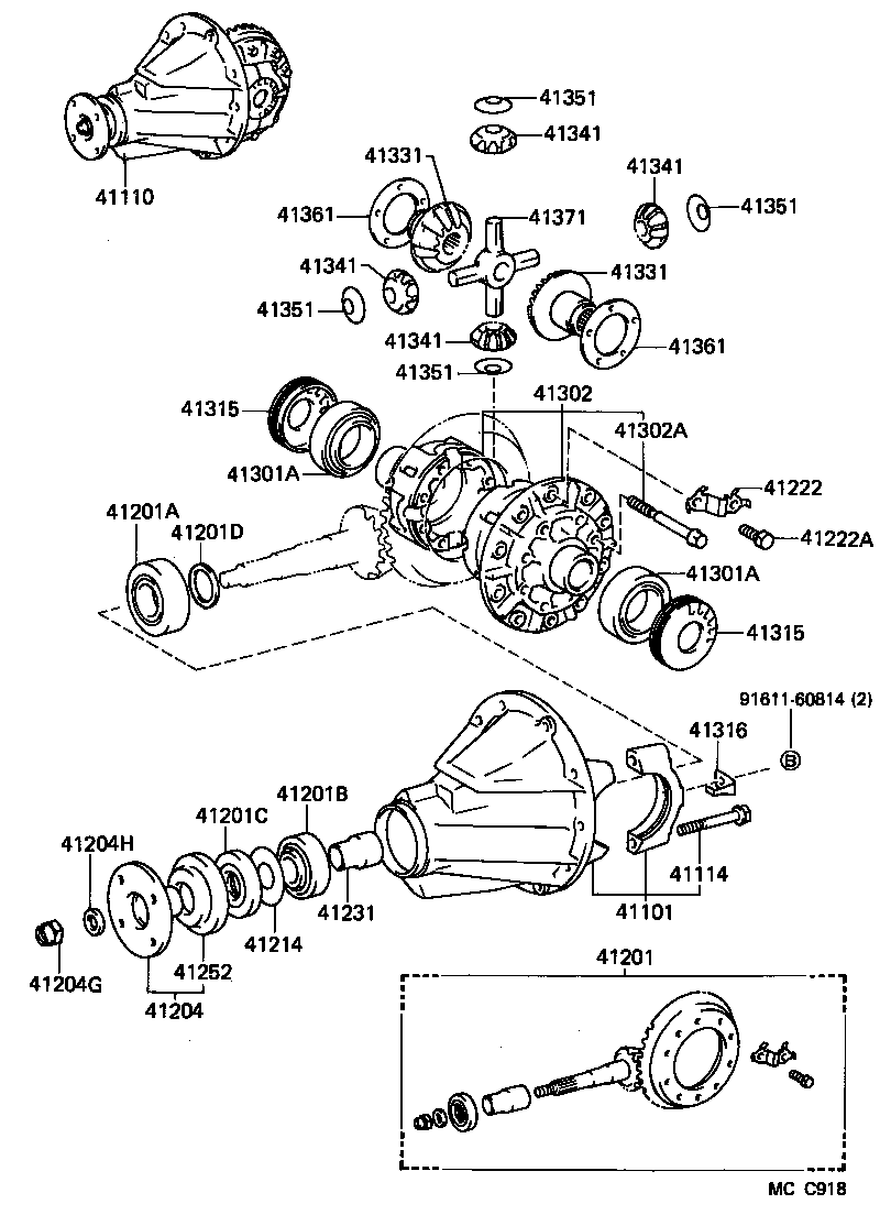 90116-10124 BOLT, NO.1 (FOR REAR DIFFERENTIAL CARRIER SET) product image