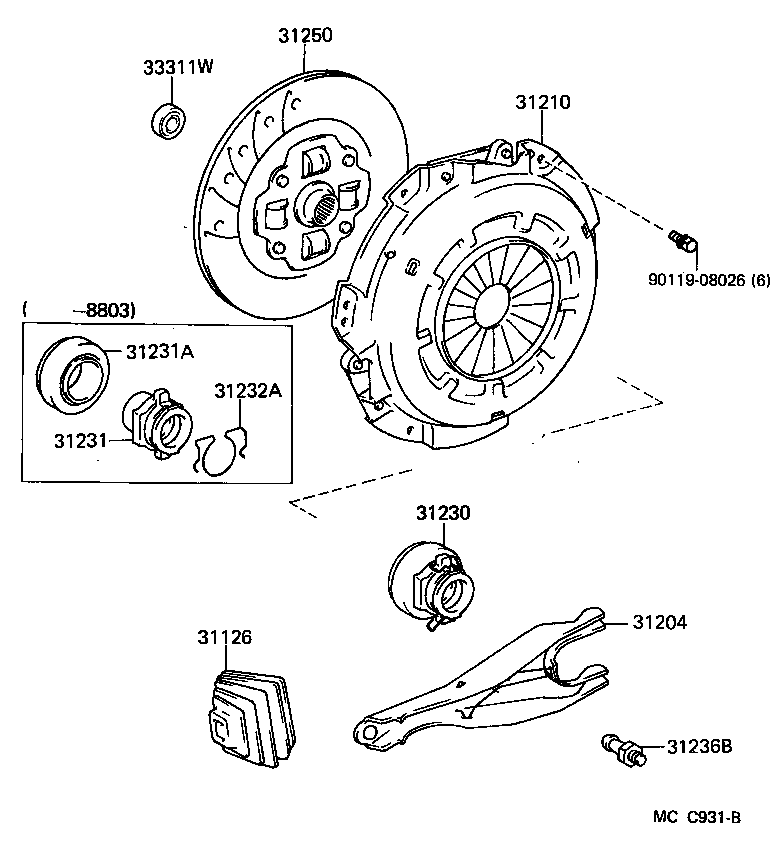 31210-60071 COVER ASSY, CLUTCH product image