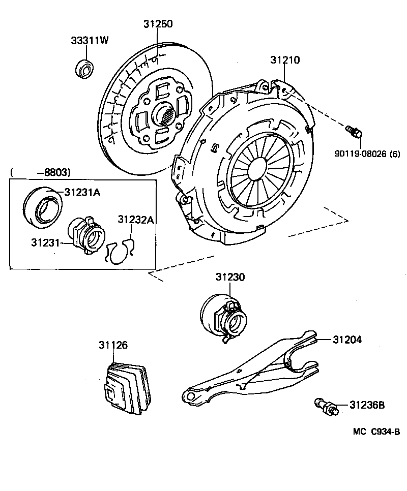 31231-60090 HUB, CLUTCH RELEASE BEARING product image