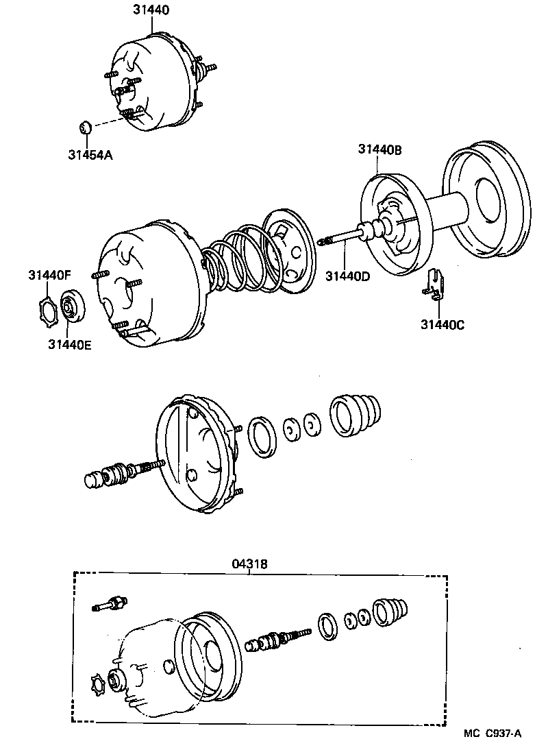 31440-60070 BOOSTER ASSY, CLUTCH W/AIR CLEANER product image