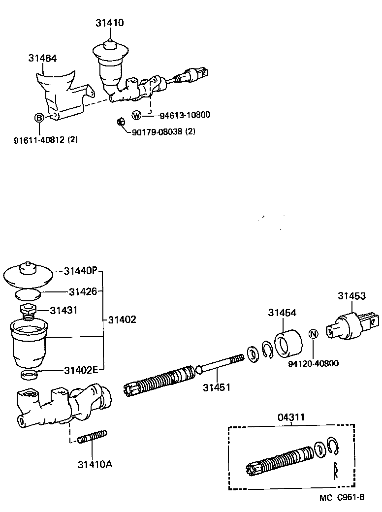 31415-60010 GASKET, CLUTCH MASTER CYLINDER product image