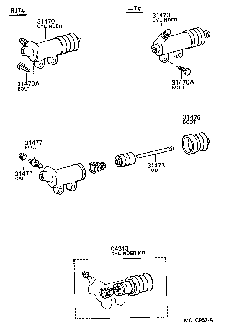91611-60828 BOLT(FOR CLUTCH RELEASE CYLINDER SETTING) product image
