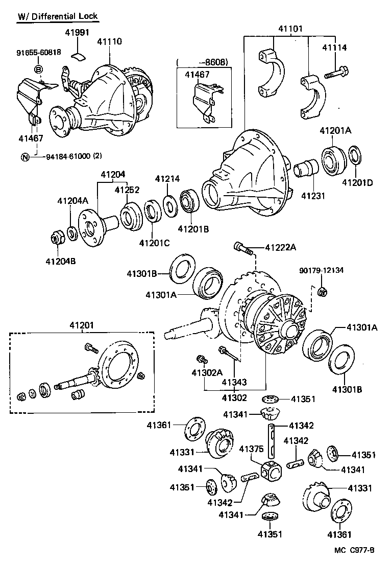 41101-60050 CARRIER SUB-ASSY, DIFFERENTIAL, REAR product image