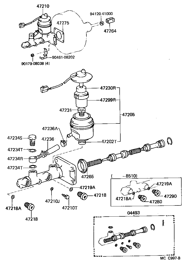 04493-60130 CYLINDER KIT, BRAKE MASTER product image