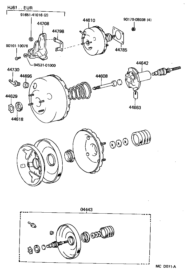44610-60230 BOOSTER ASSY, BRAKE product image