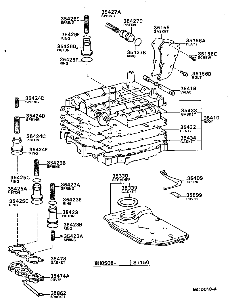 35432-20120 PLATE, VALVE BODY, NO.1 product image