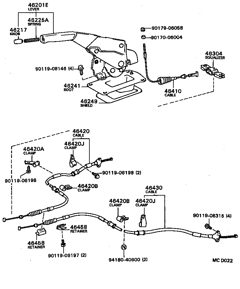 46341-20040 EQUALIZER SUB-ASSY, PARKING BRAKE product image