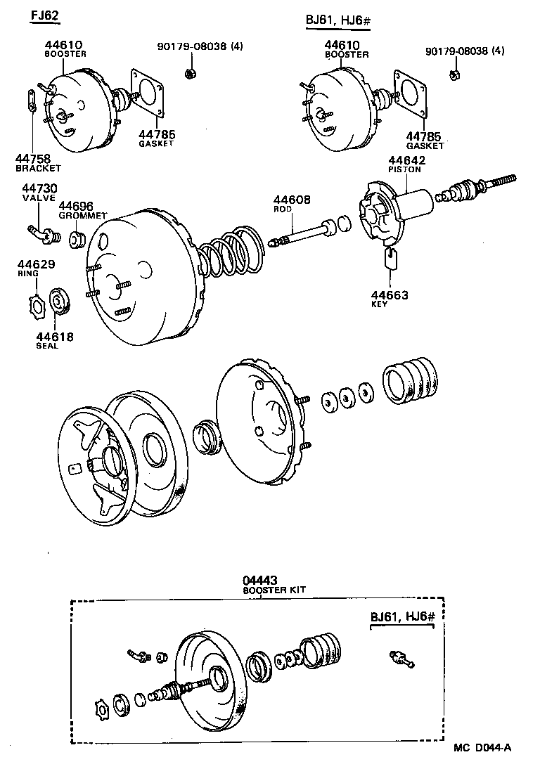 44610-60070 BOOSTER ASSY, BRAKE product image