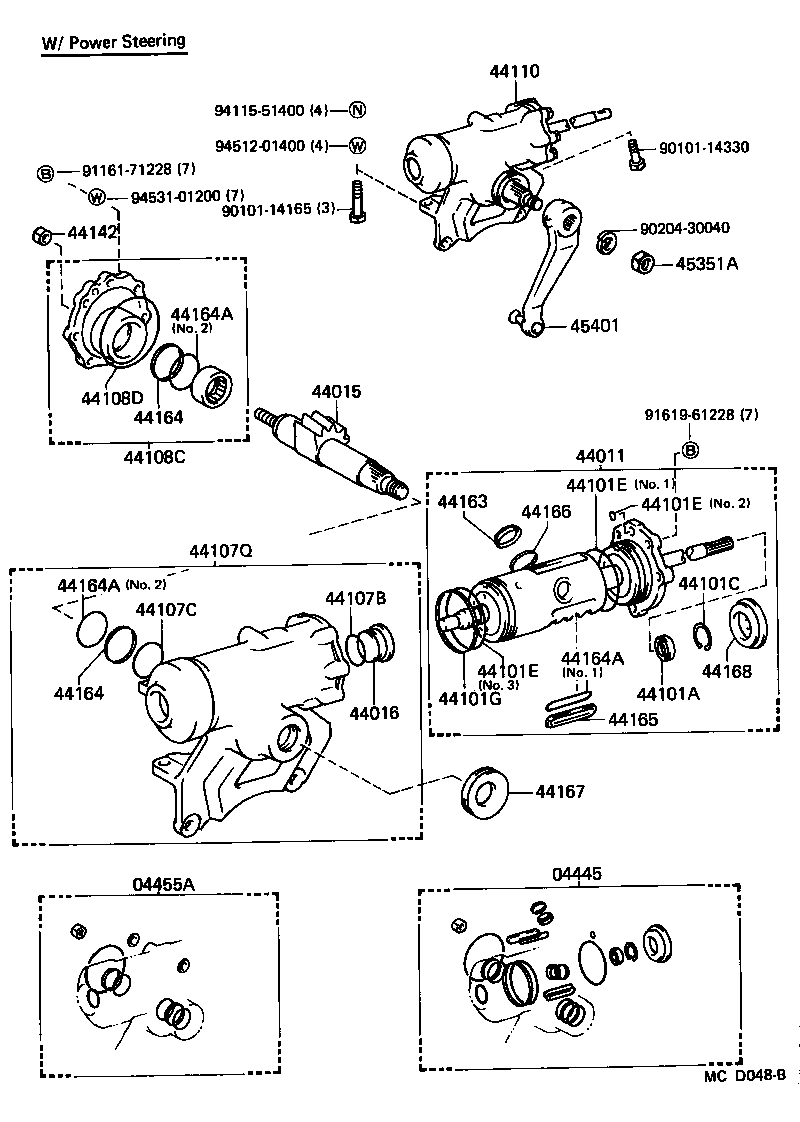 04445-55010 GASKET KIT, POWER STEERING GEAR(FOR RECIRCULATING BALL) product image
