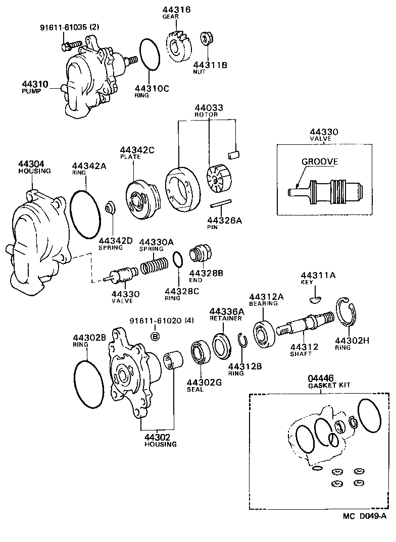 44305-36010 CAP SUB-ASSY, VANE PUMP OIL RESERVOIR product image