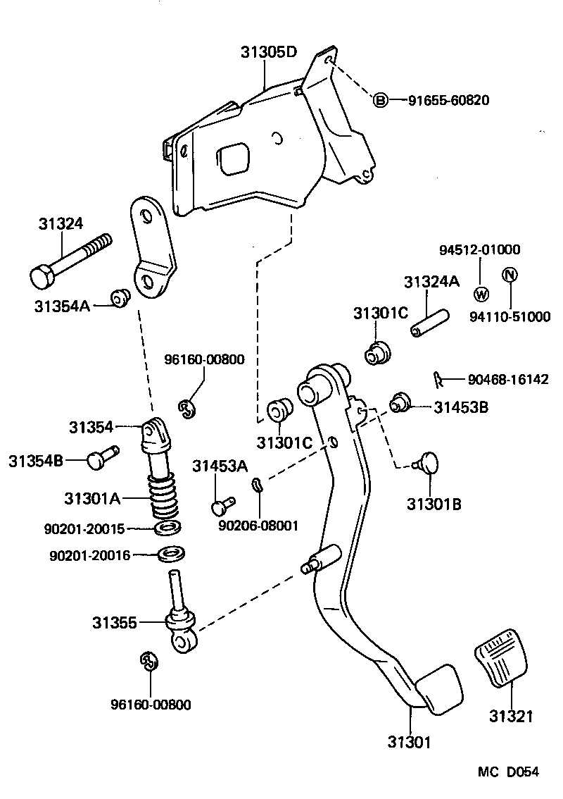 31310-14010 PEDAL SUB-ASSY, CLUTCH product image