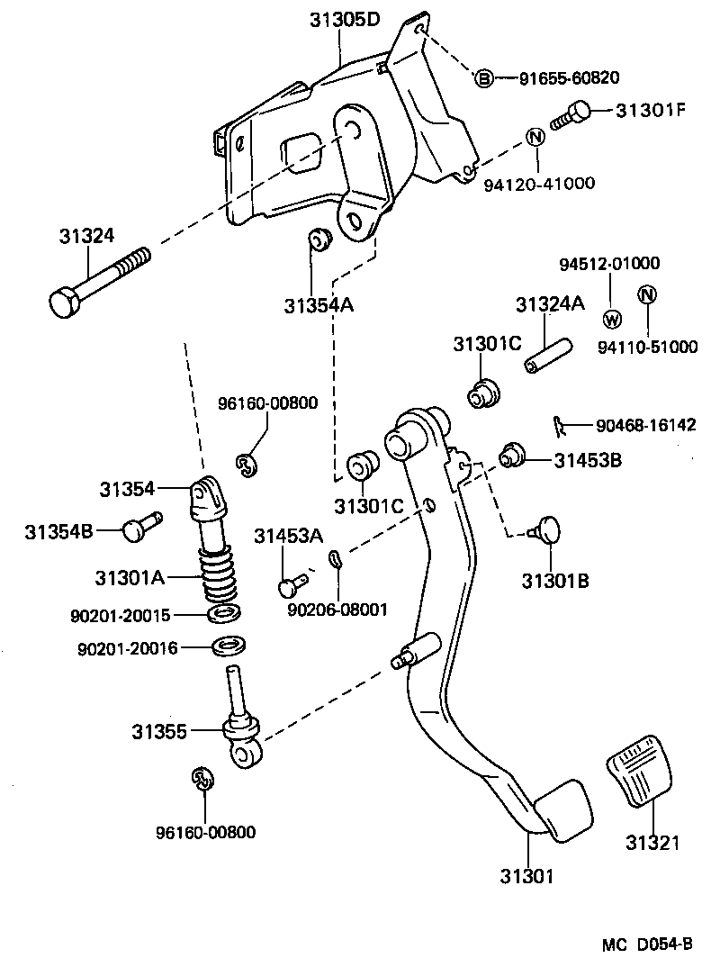 31301-14100 PEDAL SUB-ASSY, CLUTCH product image