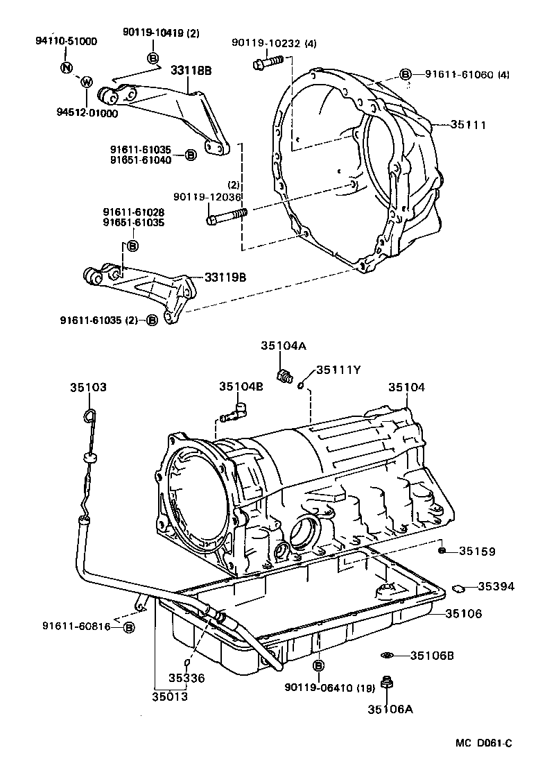 Toyota 35013-30230 TUBE SUB-ASSY, TRANSMISSION OIL FILLER