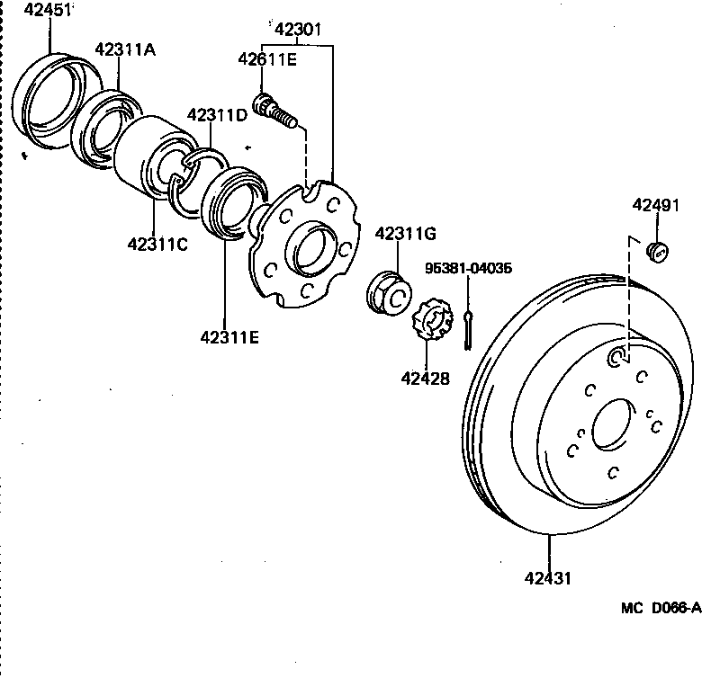 Toyota 90520-29028 RING, SNAP (FOR REAR DRIVE SHAFT)