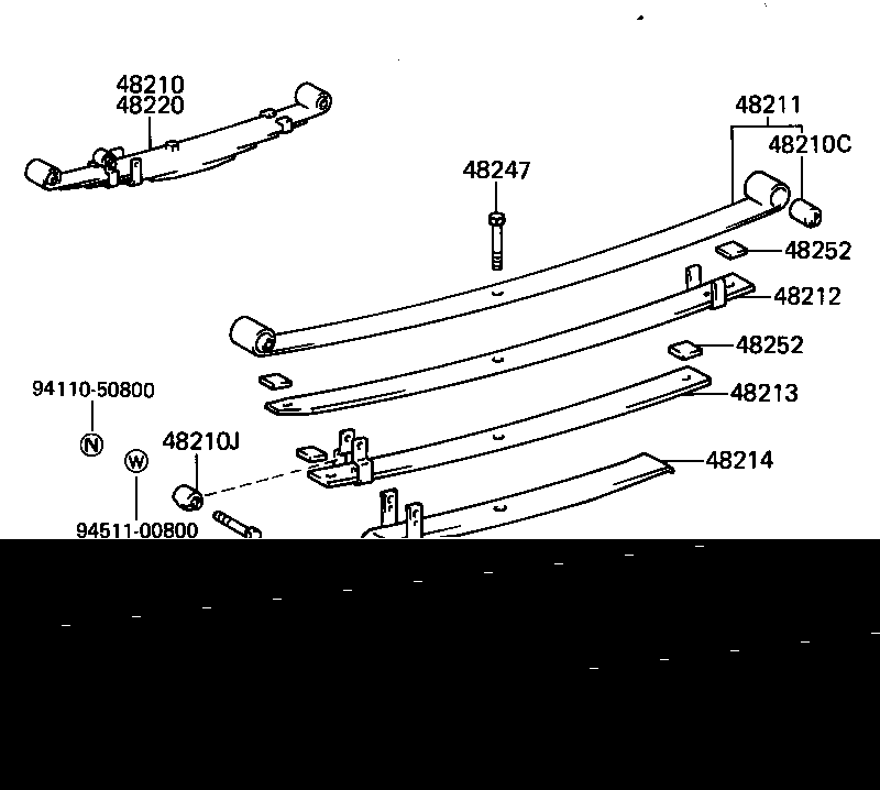 48516-27011 BRACKET, REAR SHOCK ABSORBER, UPPER RH product image