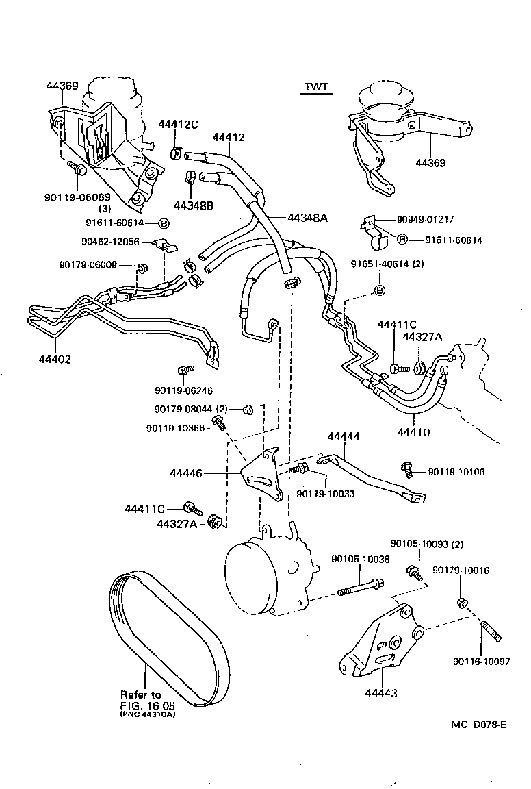 Toyota 44446-14020 STRUT, ADJUSTING