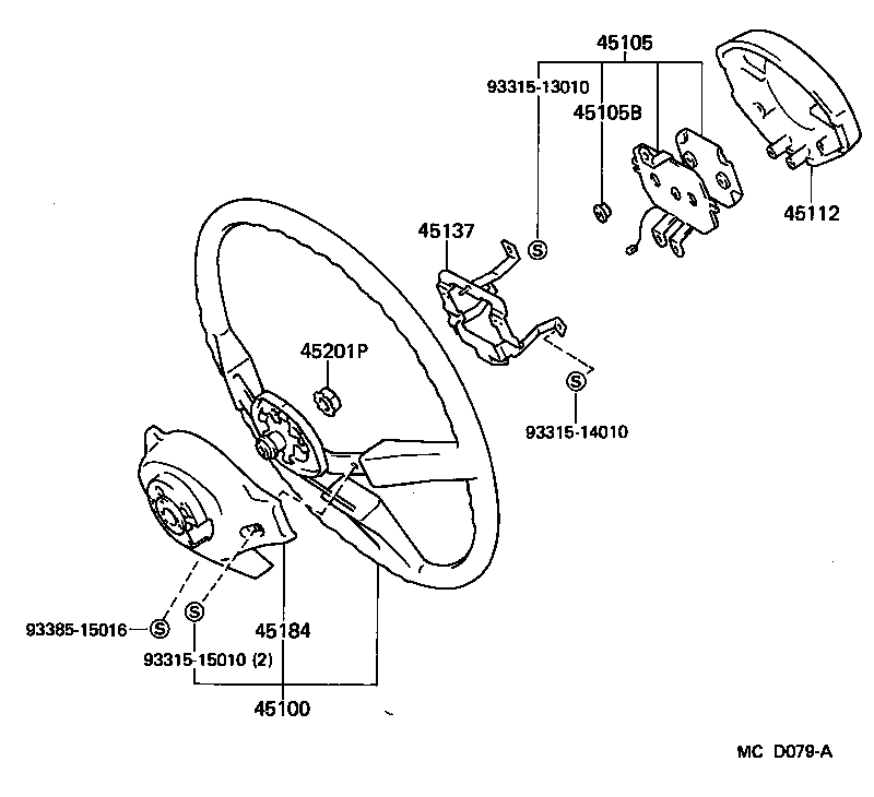 45106-14010 PLATE, HORN BUTTON STOP product image