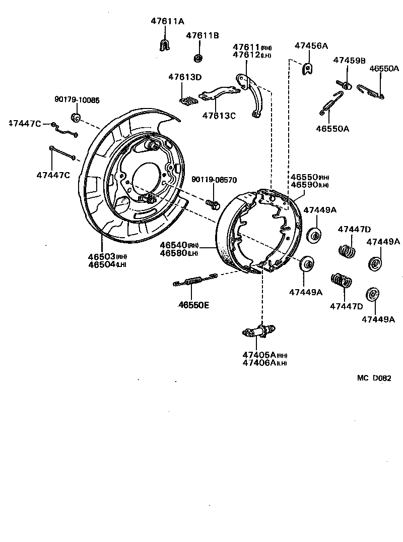 47447-14010 PIN, SHOE HOLD DOWN SPRING(FOR PARKING BRAKE) product image