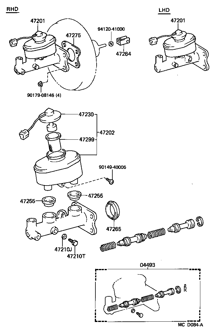47202-14320 RESERVOIR SUB-ASSY, BRAKE MASTER CYLINDER product image
