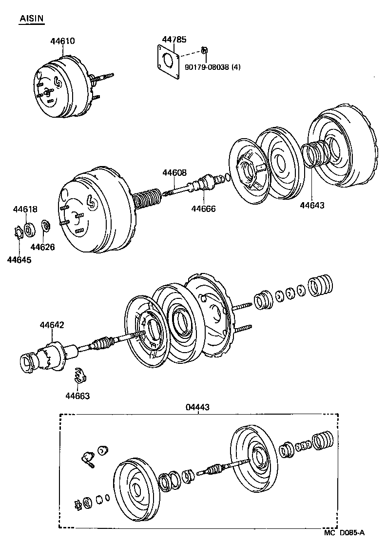 Toyota 44610-14670 BOOSTER ASSY, BRAKE