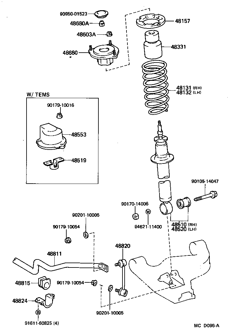 Toyota 48331-14060 BUMPER, FRONT SPRING, NO.1