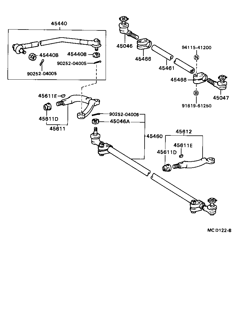 04445-25050 GASKET KIT, POWER STEERING GEAR(FOR RECIRCULATING BALL) product image