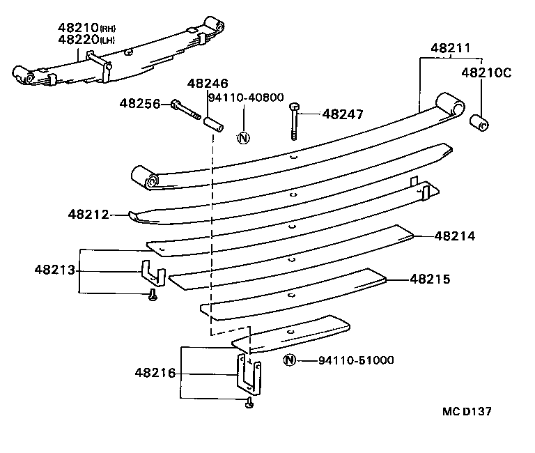 48214-3B121 LEAF, REAR SPRING, NO.4 product image