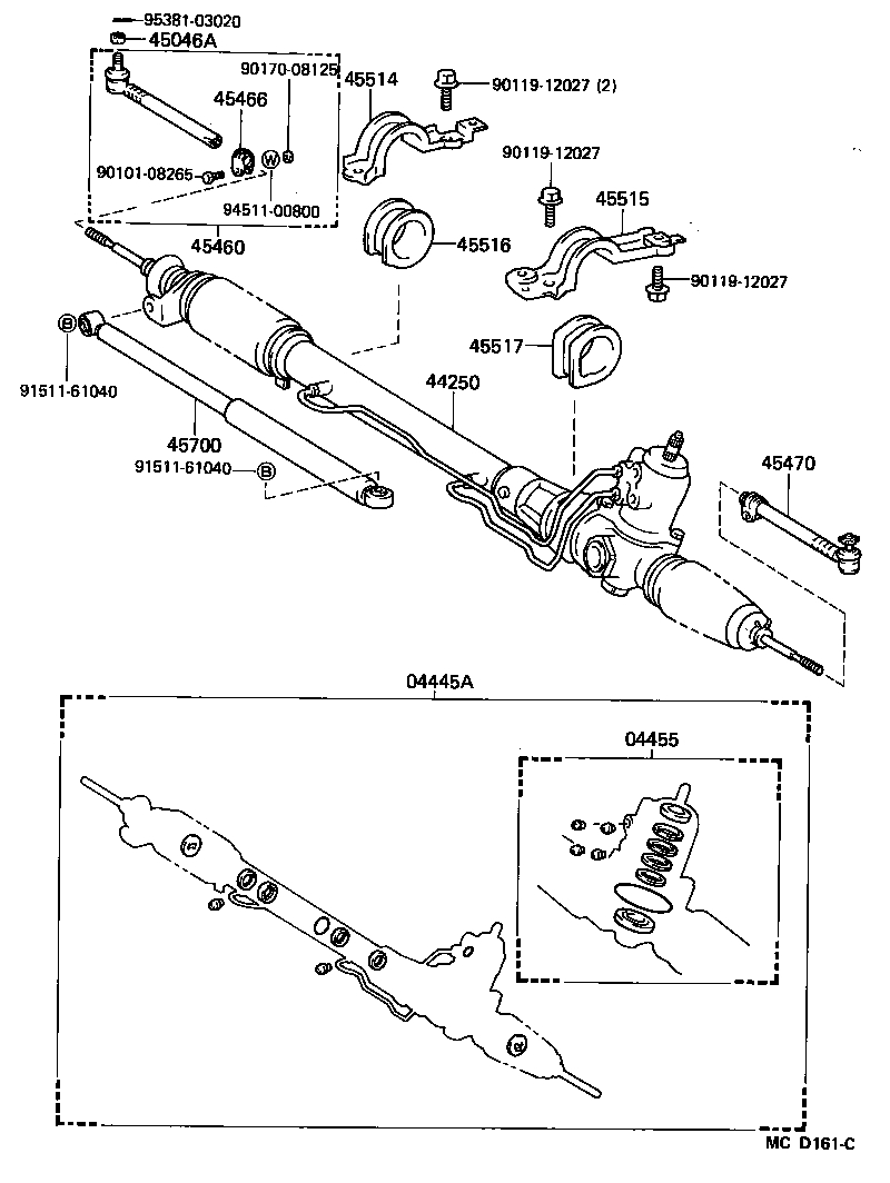 Toyota 45517-14030 GROMMET, STEERING RACK HOUSING, NO.1