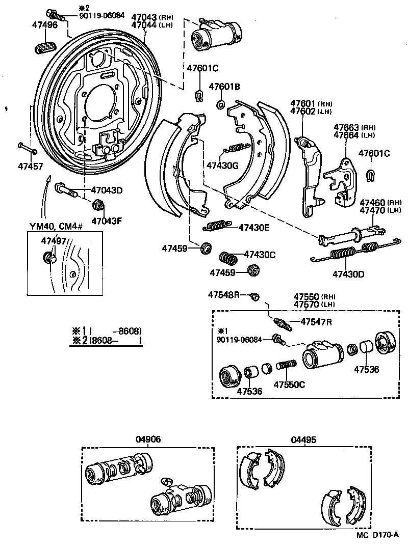 04497-28040 SHOE KIT, REAR BRAKE product image
