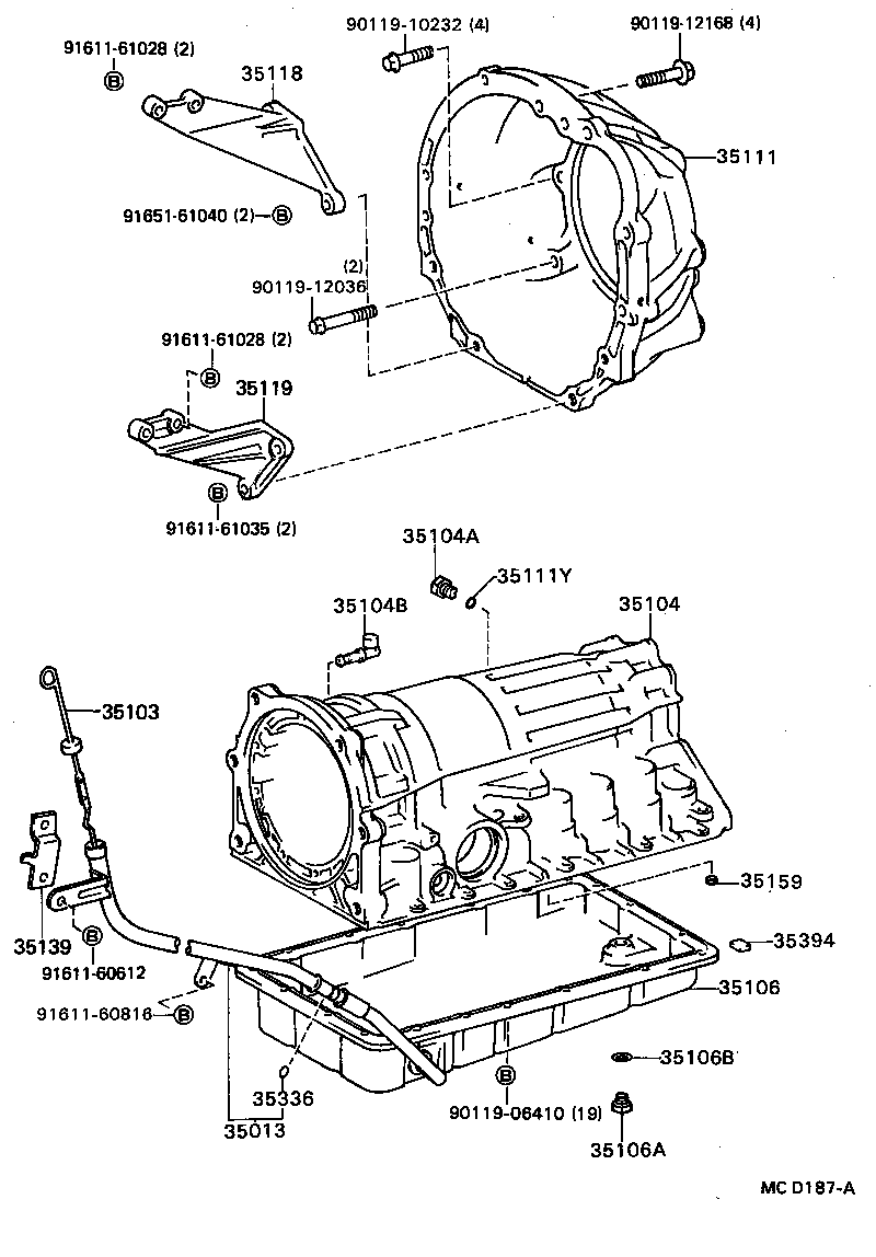 35013-24030 TUBE SUB-ASSY, TRANSMISSION OIL FILLER product image