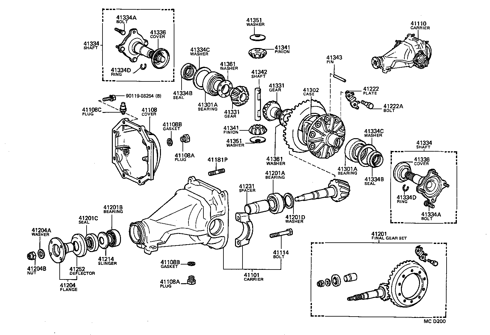41101-14050 CARRIER SUB-ASSY, DIFFERENTIAL, REAR product image