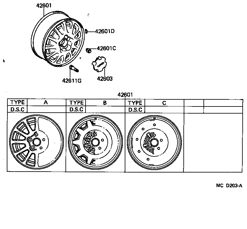 42611-14550 WHEEL, DISC product image