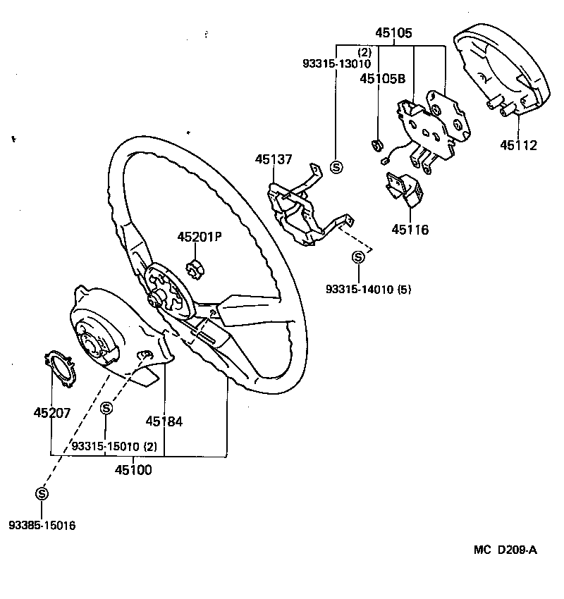 45105-14080 PLATE SUB-ASSY, HORN BUTTON CONTACT, NO.1 product image