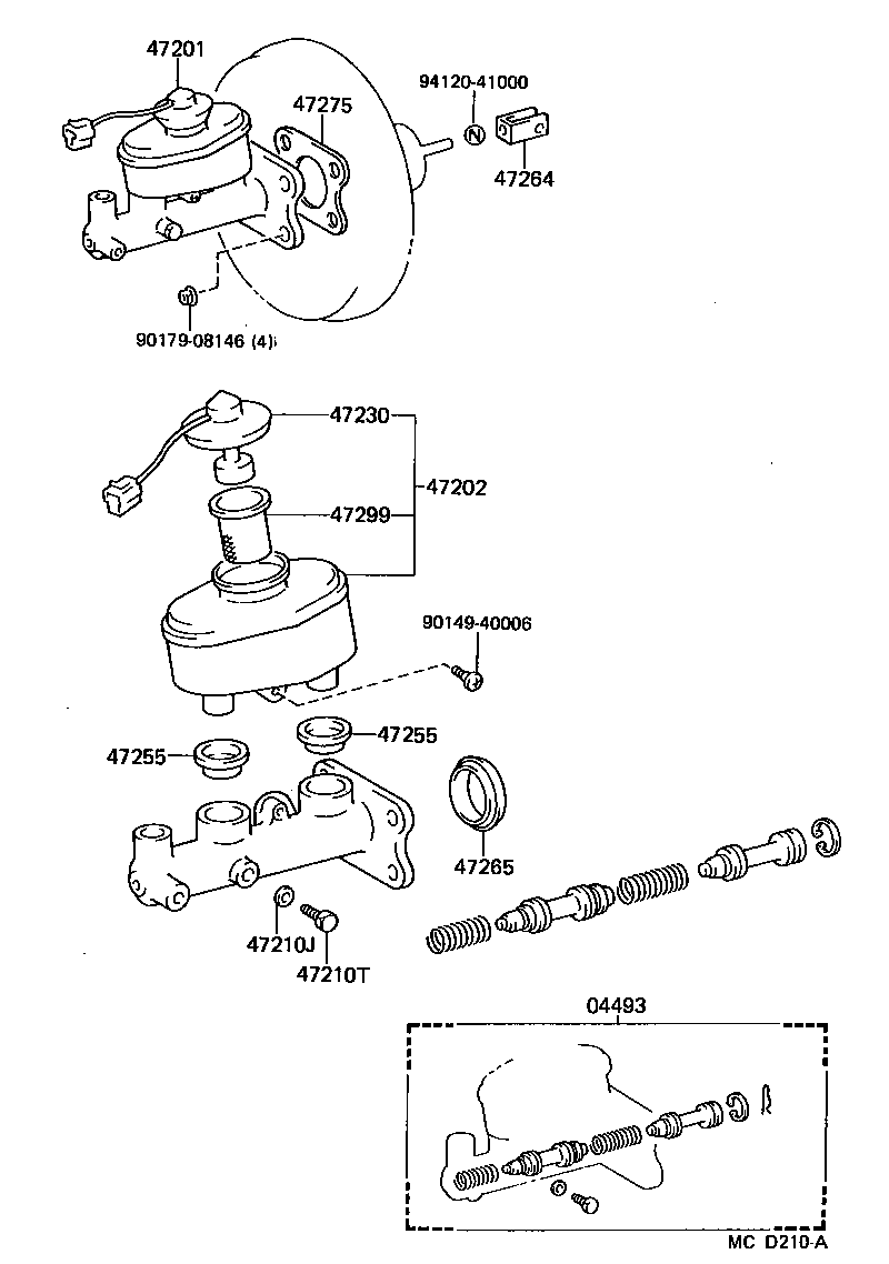 47201-14520 CYLINDER SUB-ASSY, BRAKE MASTER product image