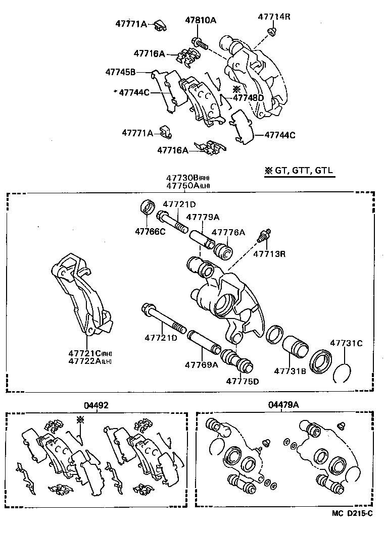 47716-14130 PLATE, PAD SUPPORT, NO.1(FOR REAR DISC BRAKE) product image