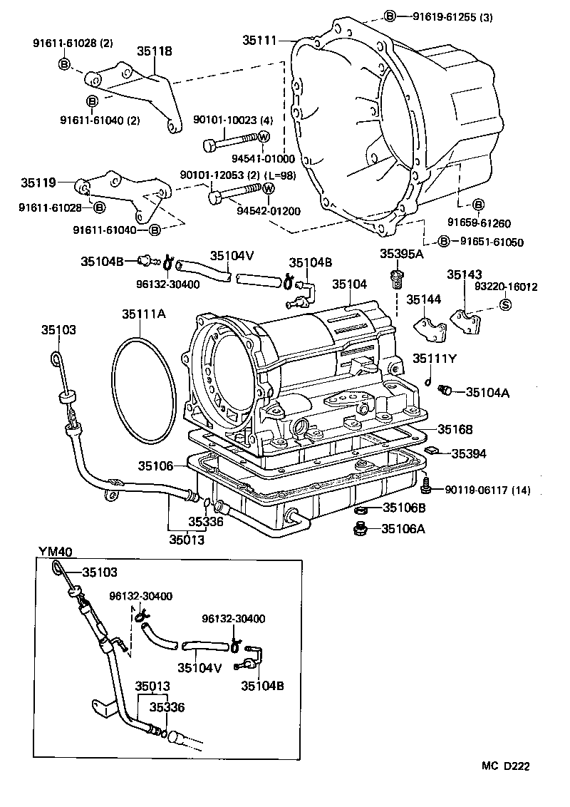 35013-27020 TUBE SUB-ASSY, TRANSMISSION OIL FILLER product image